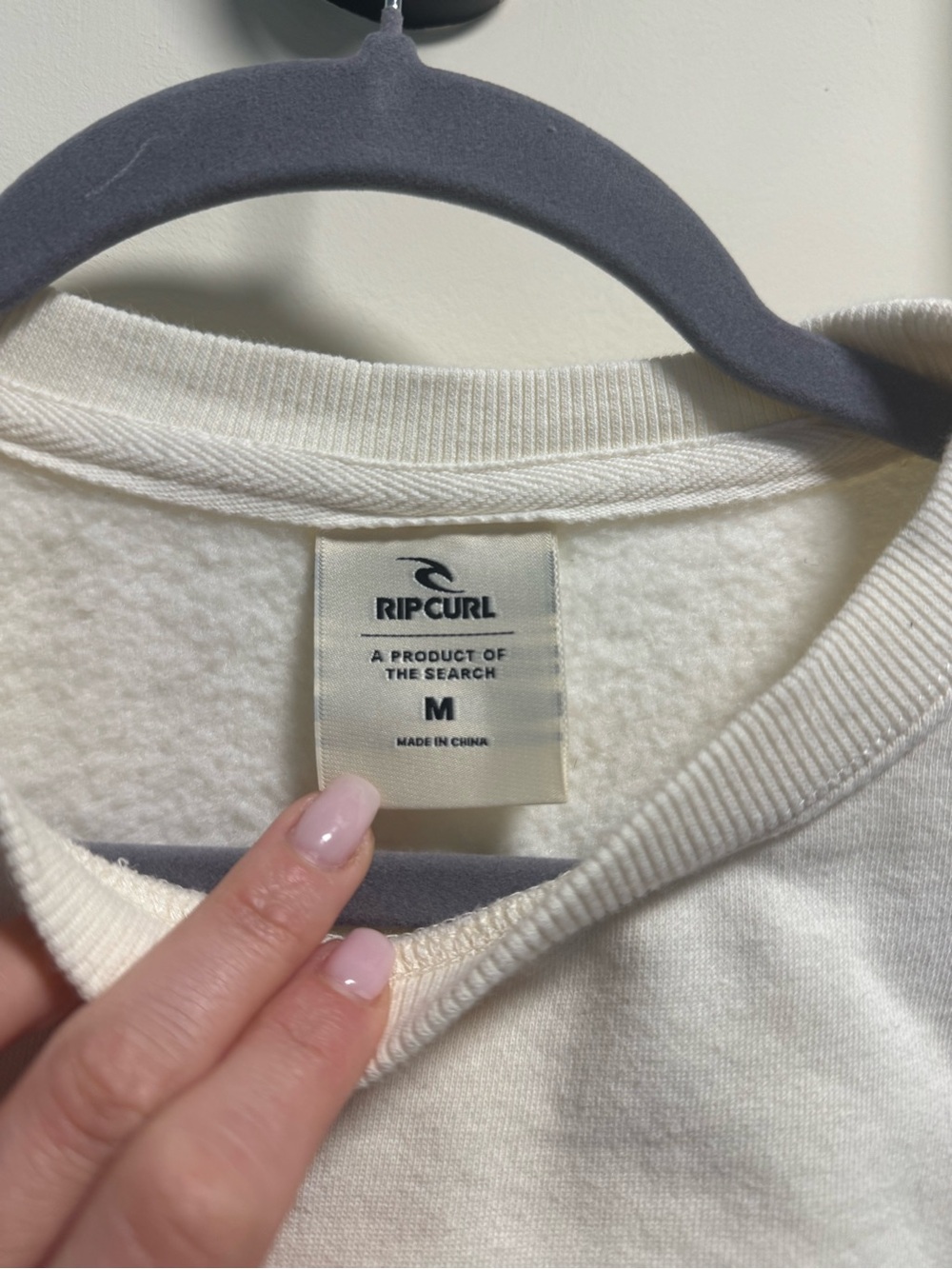 Rip Curl Cream Off-White Crewneck Sweatshirt - Picture 2 of 5